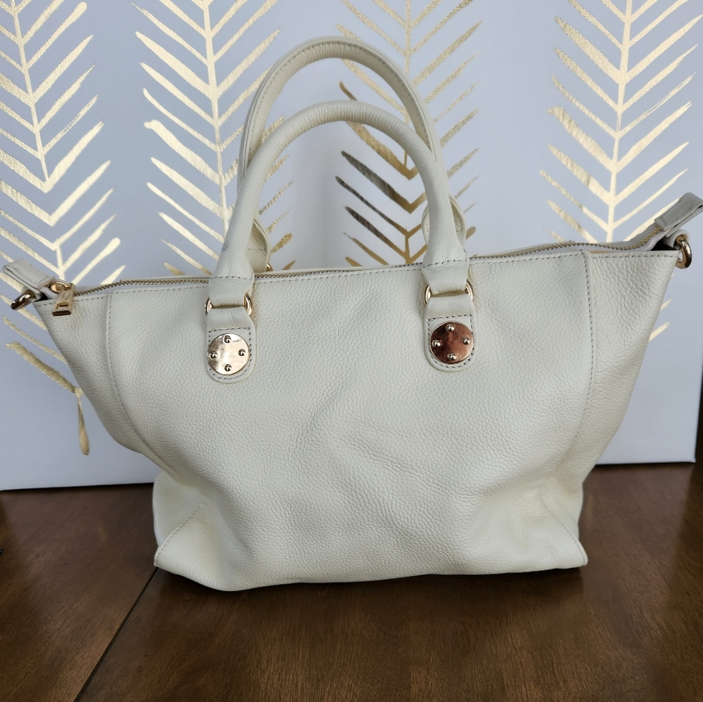 Onna Ehrlich Leather Satchel Ivory - Picture 10 of 13